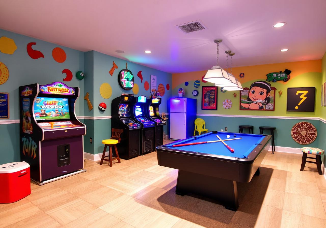 Representative game room from a managed Central Florida vacation rental